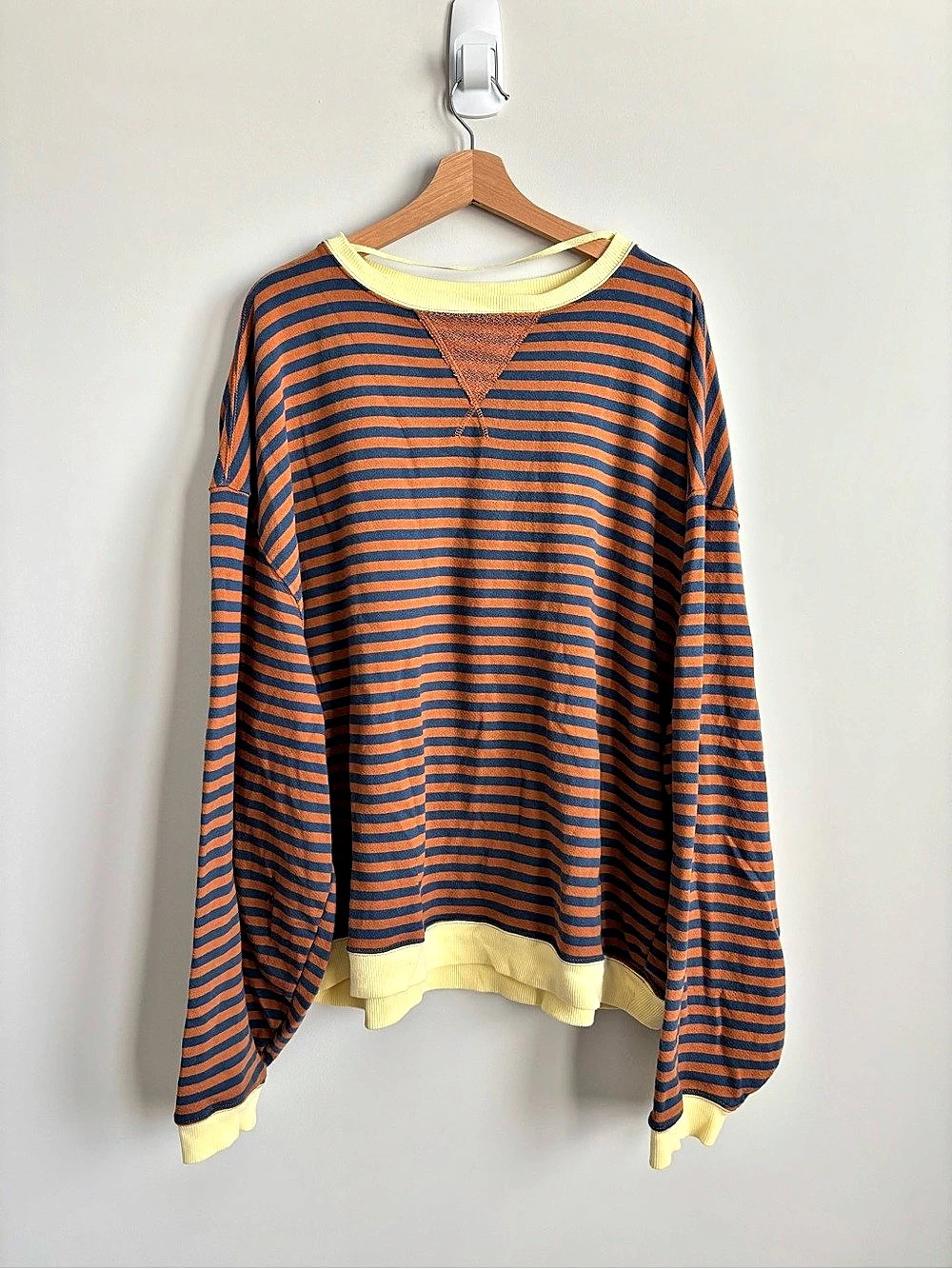 We The Free Classic Striped Oversized Crewneck